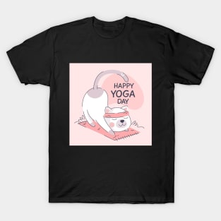 Cat doing yoga T-Shirt